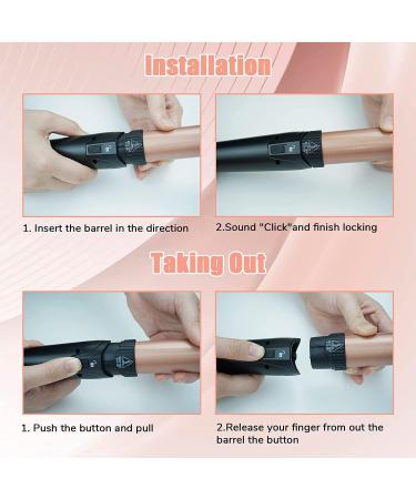 5-in-1 Curling Wand Iron Set | Interchangeable Ceramic Barrels for Long & Short Hair | LCD Display Curls & Waves - International Shipping Available - Buy Online on GoSupps.com