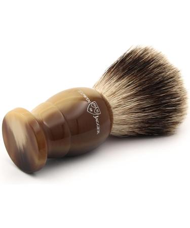 Edwin Jagger 1EJ872 Medium Best Badger Shaving Brush - Imitation Light Horn for Cream or Soap | Premium Men's Grooming Tool - Buy Online on GoSupps.com