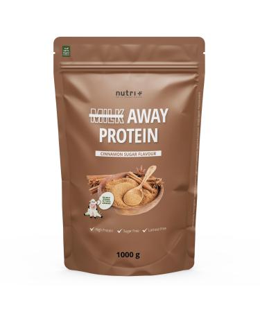 Nutri + Vegan Protein - Protein Powder Cinnamon Sugar - Soy Free Protein 1kg - Protein Mix 5k Peas, Buckwheat, Hemp Seeds, Rice and Pumpkin Seeds