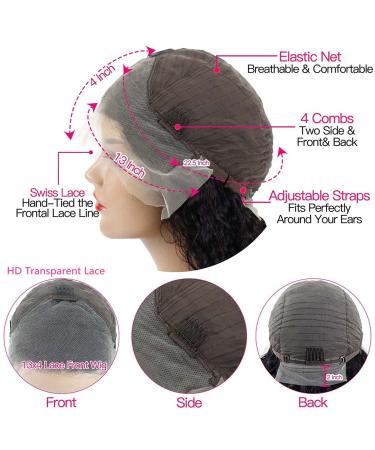 Glueless Short Bob Human Hair Lace Front Wig 10In | HD Lace Frontal, Pre Plucked, 180% Density | Brazilian Virgin Hair, Natural Color | Body Wave, Side Part, Baby Hair | for Black Women - Buy Online on GoSupps.com