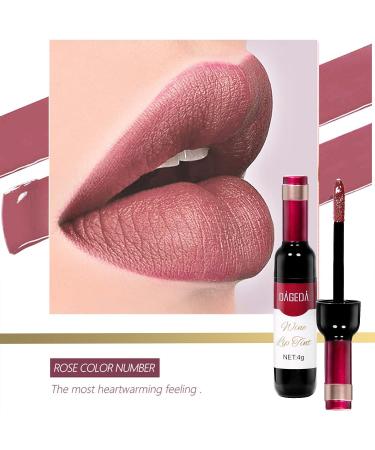 DAGEDA 6-Piece Wine Lip Tint Set | Long-Lasting Waterproof Matte Lipstick Stain | 6 Velvety Liquid Colors | Non-Stick Cup Makeup Gift Kit for Women (Color B) - Buy Online on GoSupps.com
