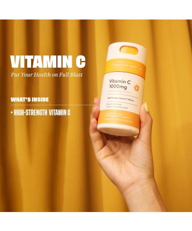 Health By Habit Vitamin C 1000mg Supplement - Antioxidant & Immune Support (60 Capsules) - Buy Online on GoSupps.com