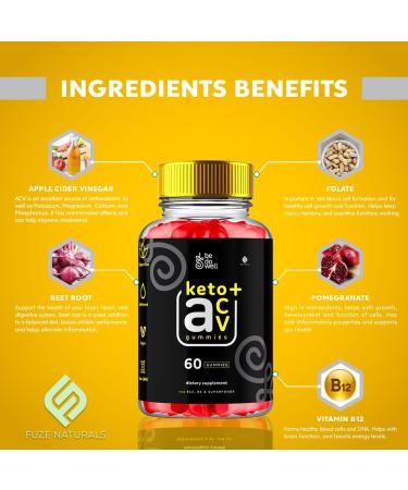 Buy Be Do Well Keto ACV Gummies 2 Pack | 1000MG Apple Cider Vinegar & Vitamins | Advanced Formula for Weight Loss & Energy Boost - Buy Online on GoSupps.com