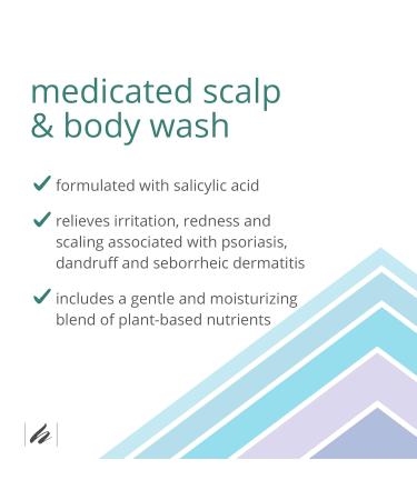 Psoriasis Medicated Scalp & Body Wash (3 Pack) - 8 fl oz - Salicylic Acid - Relieves Itching, Redness & Irritation - Non-GMO, Paraben-Free - Buy Online on GoSupps.com