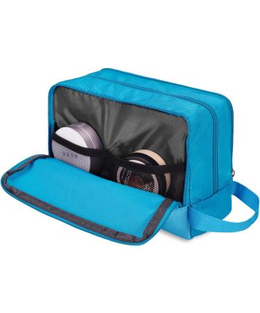 WANDF Water-Resistant Nylon Toiletry Bag - Lightweight Dopp Kit for Men and Women - A-Pure Blue - Buy Online on GoSupps.com