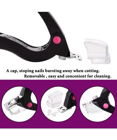 ENERRGECKO Nail Clippers Professional Uv Gel False Nails Tips Cutter Fake Nail Clippers Cutter Trimmer Stainless Steel Manicure(Black) - Buy Online on GoSupps.com