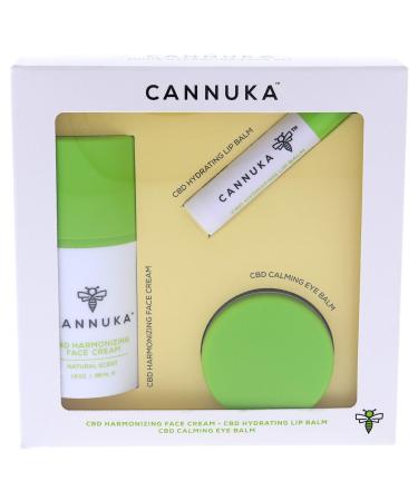 Cannuka Hydrating Face Kit for Unisex 3 Pc Kit