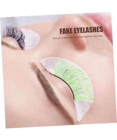 NOLITOY 5 pairs Makeup of Colorful Fake Artificial Lashes Exaggerated Women Accessories Halloween Eyelashes 1 count (Pack of 1) Green - Buy Online on GoSupps.com