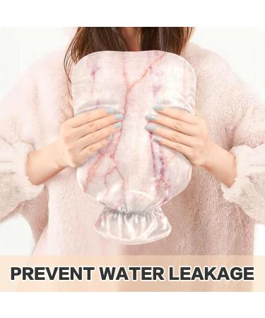 Pink Marble Hot Water Bottle 2L with Cover | Pain Relief for Pregnant Women | Soothing Hot Water Bag - Buy Online on GoSupps.com