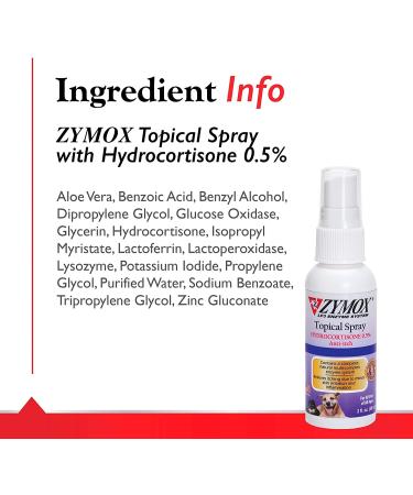Pet King Brands Zymox Pet Spray with Hydrocortisone 2 oz - Soothing Relief for Pets - Buy Online on GoSupps.com