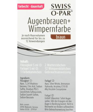 Buy Swiss-O-Par Brown Eyebrow & Eyelash Tint - 12 Applications | International Shipping Available - Buy Online on GoSupps.com