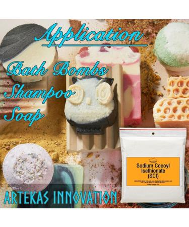 Sodium Cocoyl Isethionate Powder - 200g Foaming Surfactant for Shampoo Bars Bath Bombs & Bubbly Products - Eco-Friendly - International Shipping Available - Buy Online on GoSupps.com