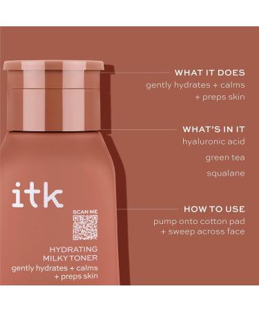 ITK Hydrating Milky Face Toner | Tone & Prep Skin with Hyaluronic Acid & Squalane | Reduce Redness & Hydrate | 5 fl. oz - Shop Internationally - Buy Online on GoSupps.com