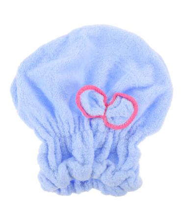 MAGICLULU Microfiber Hair Drying Cap Make up Accessories Makeup Accessories Hijab Shower Caps Plopping Cap Curly Hair Shower Cap Elastic Shower Fast Drying Cap Take a Bath Headband Hat Blue 22.00X19.00X0.80CM