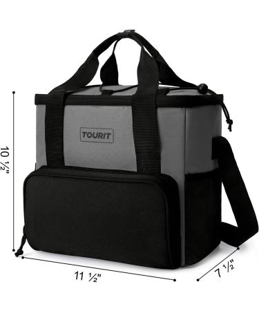 TOURIT 24-Can Insulated Soft Cooler Bag - Portable Lunch Cooler for Picnic, Beach, Work & Trip - Grey - Buy Online on GoSupps.com