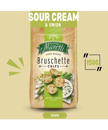 Maretti Bruschette Chips Packet Pick N Mix - Choose From 5+ Flavours | Slow Roasted Garlic Tomato Olives & Oregano Mediterranean Vegetables Sweet Basil Pesto - Pack of 2 x 150g - Buy Online on GoSupps.com