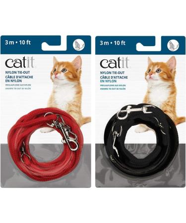 Catit Nylon Cat Tie-Out 10-Feet Red - Buy Online on GoSupps.com