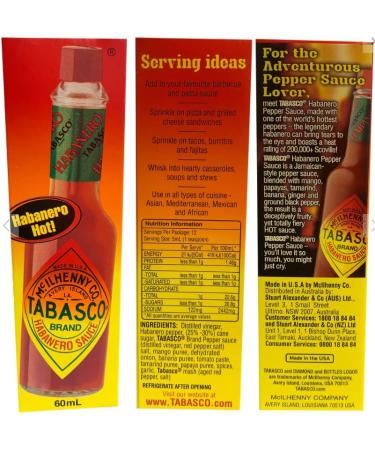 Tabasco Habanero Hot Sauce 60ml - Pack of 2 - Buy Online on GoSupps.com