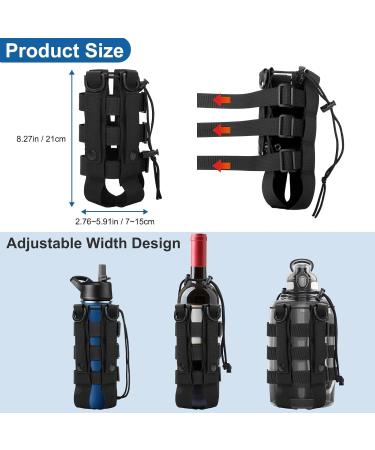 Eeekit Tactical Bottle Holder with 6 Nylon Buckle Water Bottles - Adjustable Backpack & Belt Pocket for Outdoor Activities - Buy Online on GoSupps.com