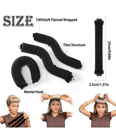 Heat-Free Curlers Set - 3 Pieces for Heatless Overnight Curls | Ideal for All Hair Types | Khaki Color - Buy Online on GoSupps.com