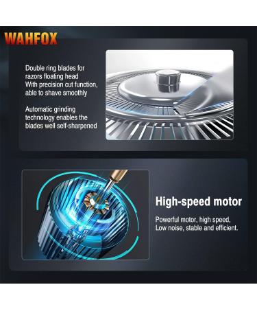 WAHFOX Electric Shaver - Wet & Dry Rechargeable Shaver with Charging Stand & Pop-up Trimmer | Includes Shaving Cream - Buy Online on GoSupps.com