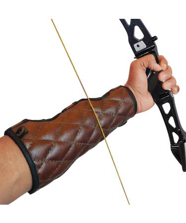 Star Quick Links Archery Arm Guard for Men Women & Kids, Rexine Leather, Adjustable Fit, 3 Hook & Loop Fasteners, Perfect Hold, Bow Archery Protect 3 Strap Guard, Arm Guard Forearm Protector