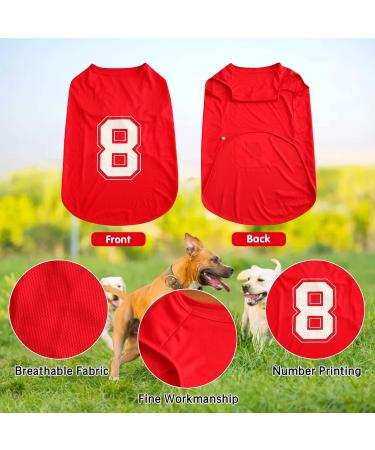 Dog Summer Shirt | Breathable Pet Vest | XXX Large Red T-Shirt for All Dog Sizes - Buy Online on GoSupps.com