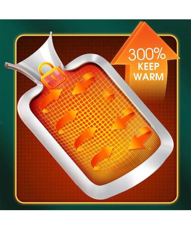 White Flowers Hot Water Bottle with Plush Cover - Hand Warmer for Adults & Children | 26.5x15.3cm - Ideal for Comfort & Warmth - Buy Online on GoSupps.com