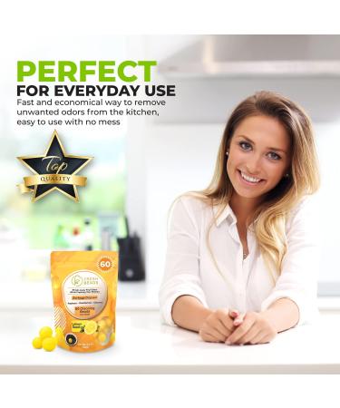 60-Count Lemon Scent Garbage Disposal Cleaner Capsules - Freshener & Deodorizer - Buy Online on GoSupps.com