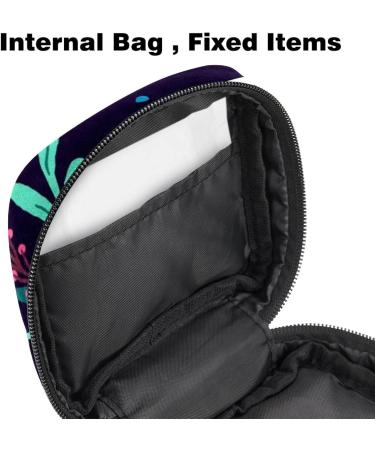 Womens Napkin Storage Pocket - White Swan & Colorful Flowers | Portable Menstrual Cup & Bandage Bags for First Period - Buy Online on GoSupps.com