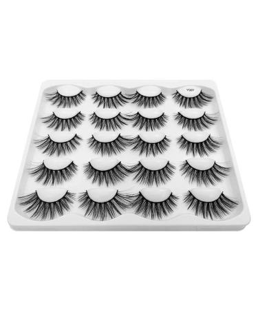 10 Pairs Long Mink False Eyelashes | Wispy Natural Lashes | Y007 Makeup Essentials - Buy Online on GoSupps.com