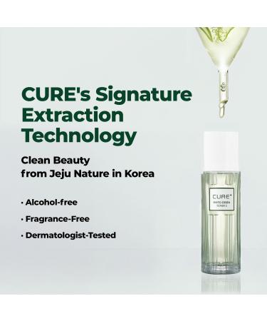 Cure Phyto Green Toner Essence with Aloe Vera & Green Tea Soothing Korean Face Toner for Sensitive Skin Alcohol-Free Hydrating Formula 4.4 fl oz. Kim Jeong Moon Aloe - Buy Online on GoSupps.com