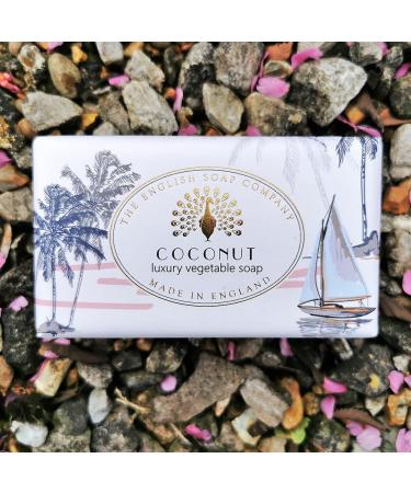 Buy English Soap Company Vintage Wrapped Shea Butter Soap - Coconut - 200g | International Shipping Available - Buy Online on GoSupps.com