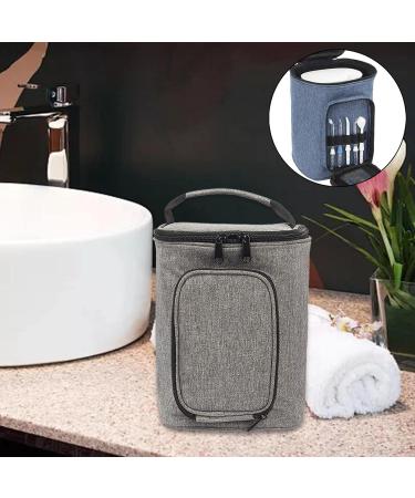 Perfk Portable Organizer for Oral Blinds & Water Fin Storage - Travel & Home Cosmetic Bag - Strong & Stable Handle - Gray - Buy Online on GoSupps.com