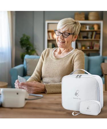 Keraneet 2-Piece Waterproof Medication Bag | Travel Pharmacy Organizer with Air Permeability & Dust Resistance - Gray - Buy Online on GoSupps.com