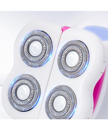 Yolispa 3-in-1 Women's Electric Razor - Painless Hair Remover & Massage Brush for Face & Body - Rosy - Buy Online on GoSupps.com