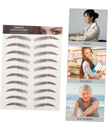 Beavorty 36 Sheets Waterproof Eyebrow Stickers False Eyebrows Imitation Eyebrow Make up 3d Template - Buy Online on GoSupps.com