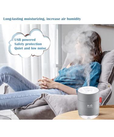 500ML Cool Mist Humidifier for Plants - Quiet Air, Two Modes, Night Light, Auto-Off - Grey - Buy Online on GoSupps.com