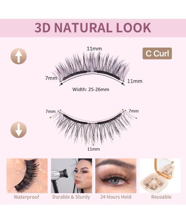 Magnetic Eyelashes - 4D C Curl Wispy Mink Lashes | Natural Look No Glue Needed | Upgrade Fairy Lashes for Beautiful Eyes - Buy Online on GoSupps.com