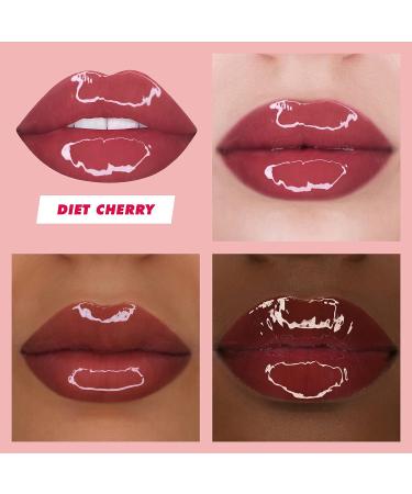 Lime Crime Wet Cherry Lip Gloss Diet Cherry - Deep Berry Shade, Vegan, Plumping & Comfortable Ultra Glossy Sheen - Long-Lasting & Non-Sticky - Buy Online on GoSupps.com
