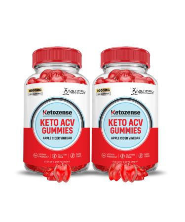 (2 Pack) Ketozense Keto ACV Gummies Advanced Formula 1000MG Ketozene Keto Gummies Apple Cider Vinegar Ketozens Formulated with Pomegranate Beet Juice Powder B12 Vegan Non GMO 120 Gummys 60 Count (Pack of 2)
