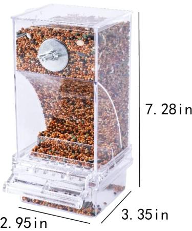 Parrot Automatic Feeder - No Mess Bird Feeder Foraging Station | Acrylic Container for Cockatoo, Canary, Love Bird | Transparent Design - Buy Online on GoSupps.com