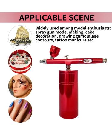 Airbrush Kit Portable Auto Art Paint Air Brush Spray Gun with USB Data Cable for Makeup Cookies Cake Art Nail Tattoo Face Shoes Model Painting - Buy Online on GoSupps.com