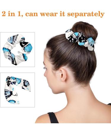 6 Pieces Bow Hair Scrunchies Rabbit Bunny Ear Scrunchies Birds Blue Sky Bow Bowknot Scrunchies Bobbles Elastic Hair Ties Ropes Ponytail Holder Accessories for Women Girls Color 2 - Buy Online on GoSupps.com