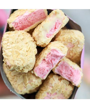 Freeze dried strawberry yogurt chunks 75g strawberry oatmeal crispy strawberry flavored milk oatmeal crispy packaged small snacks for leisure - Buy Online on GoSupps.com