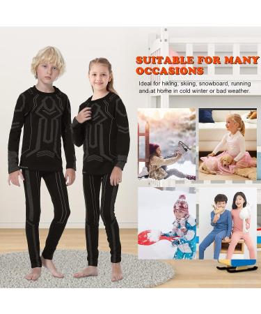 FEIXIANG Kid's Thermal Underwear Set - Long Sleeve Base Layer for Boys - Grey, X-Small - Buy Online on GoSupps.com