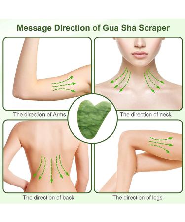 Jade Roller & Gua Sha Set - Premium Facial Massage Tools for Glowing Skin | International Shipping - Buy Online on GoSupps.com
