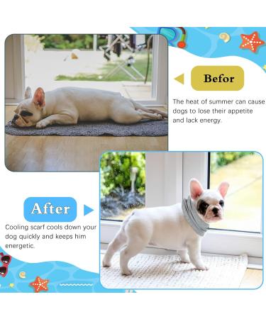 Cool Collar for Dogs | Summer Cooling Neckerchief & Bandana - Breathable Heat Discharge - Gray M - Buy Online on GoSupps.com