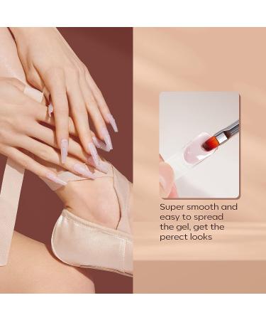 Modelones Poly Nail Gel 6 Colors Nude Skin Tones Collection - French Manicure DIY Design, Builder Gel Set for Poly Extension, Home Salon Beauty Gift - Buy Online on GoSupps.com