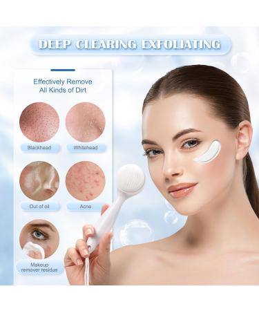 Buy NADUSEP Silicone Facial Cleansing Brush - 3 Pack Exfoliating Scrubber for Blackheads & Makeup Removal - Soft Waterproof & Skin-Friendly | International Shipping - Buy Online on GoSupps.com